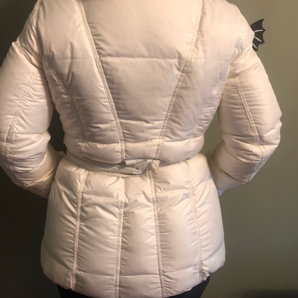 White Cole Haan winter coat with storage bag - Picture 10 of 13